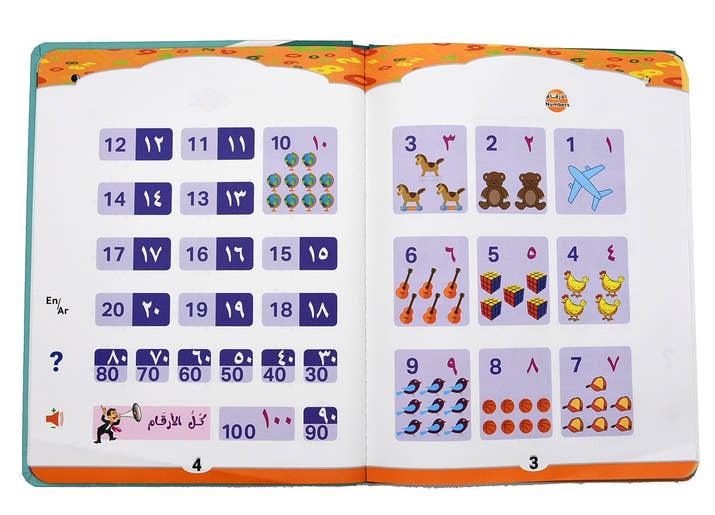 كتاب ناطق الكتروني للاطفال لتعليم اللغة العربية والانجليزية وتعليم القراءة ولسرد القصص للاطفال